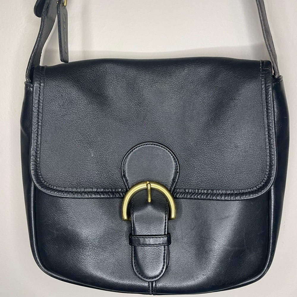 Coach Vintage Bedford Black Leather Shoulder Bag